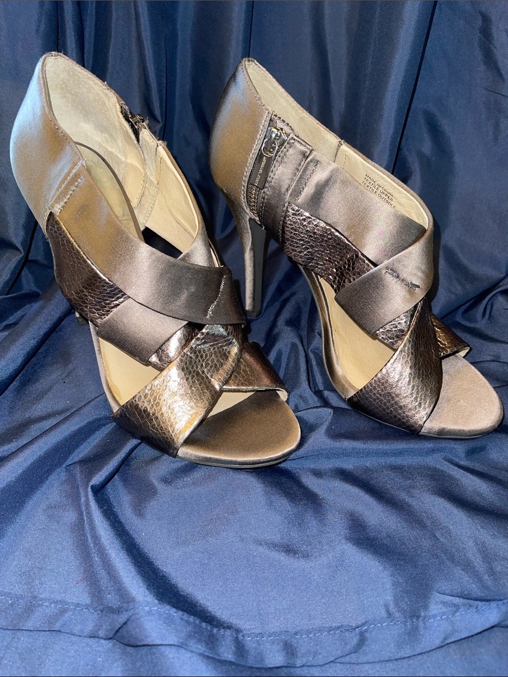 MICHAEL Michael Kors Bronze Metallic Strappy High Heel Sandals